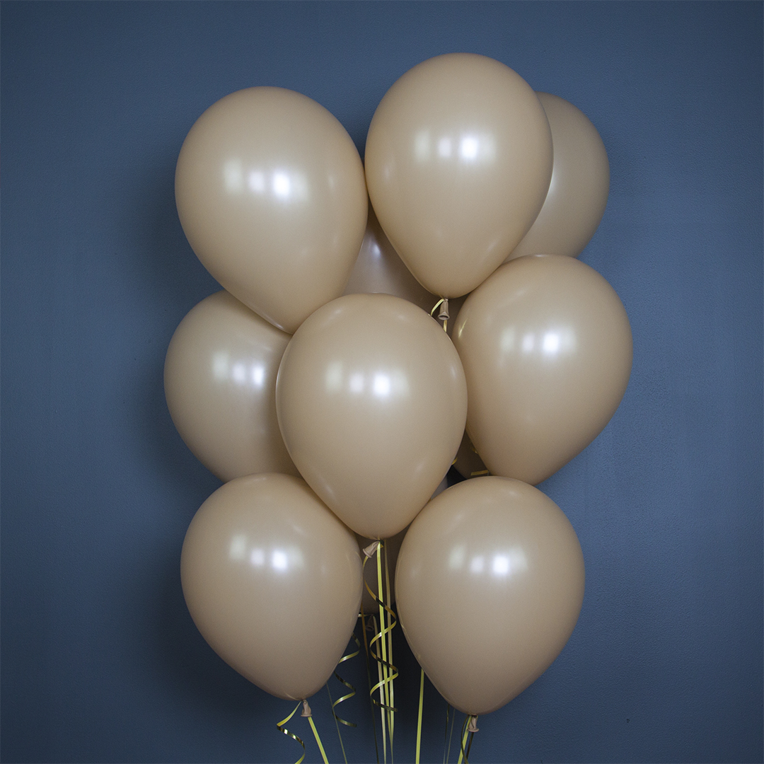 Шар (12''/30 см), Кофе Латте (073), пастель, 12 шт.