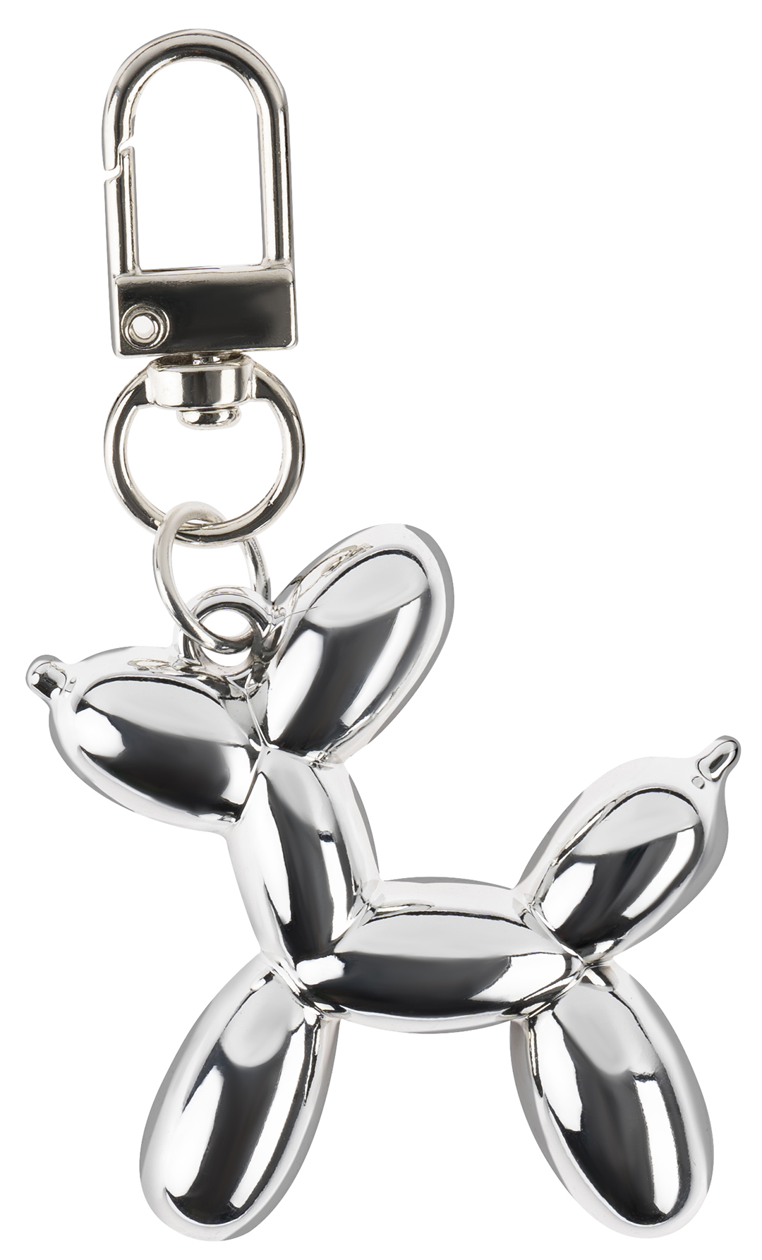 Брелок, Собачка ШДМ, Серебро, Металлик, 4,5 см, 1 шт. 