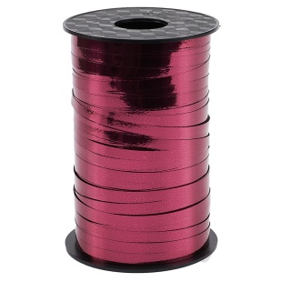 Лента полипропиленовая (0,5 см*250 м) Бургундия, Металлик, 1 шт.