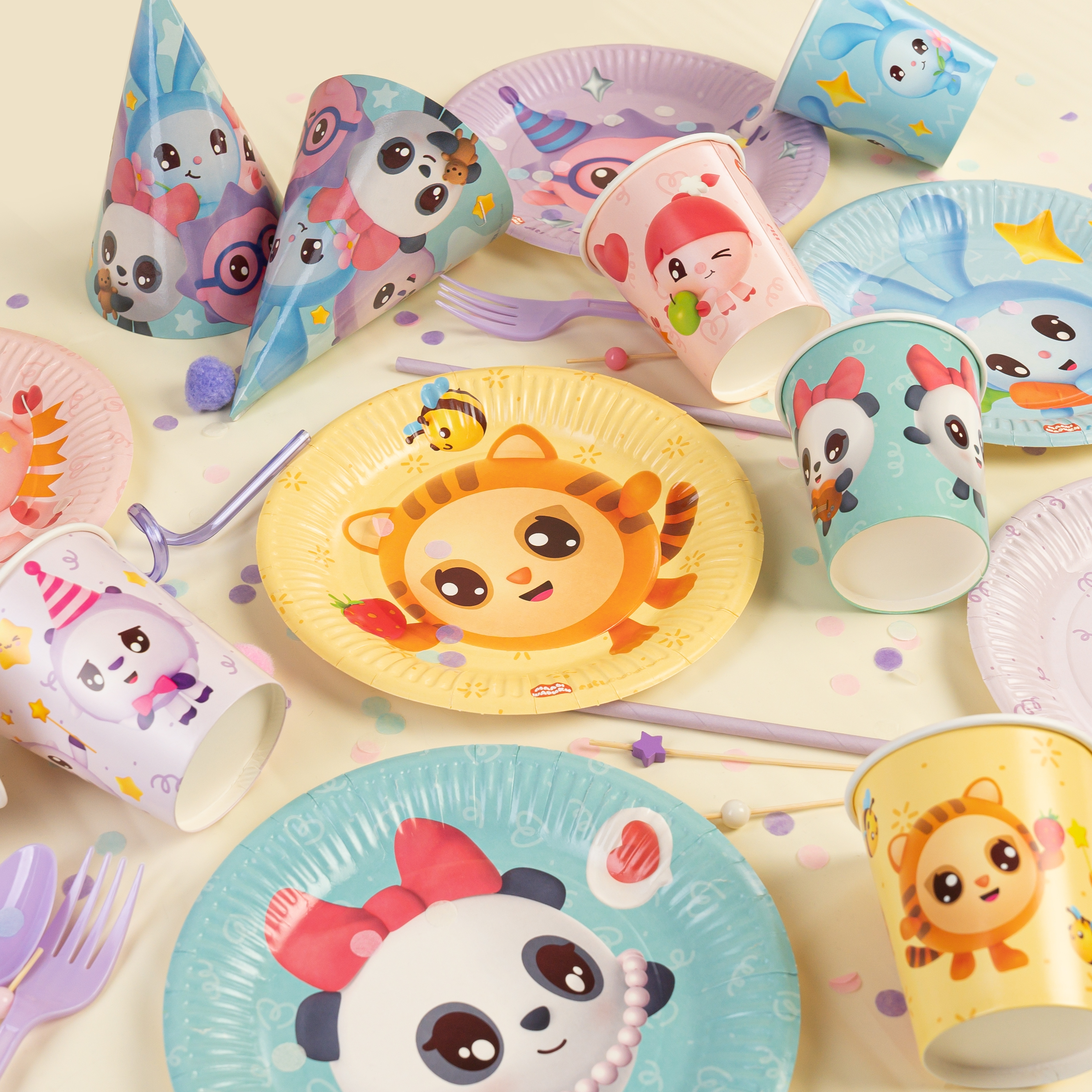 Колпаки, Малышарики, 6 шт. в упак. 