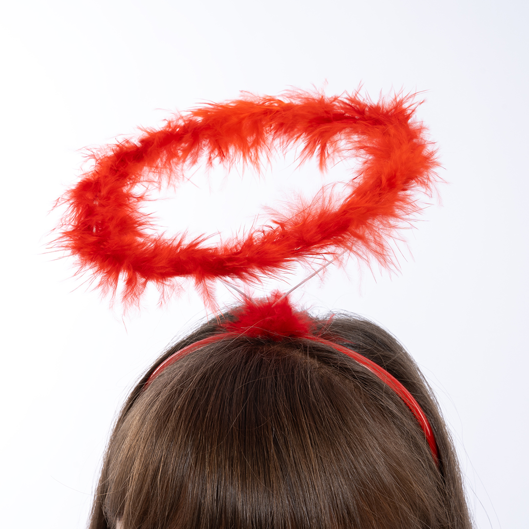 Ободок, Ангел, Красный, 1 шт. 