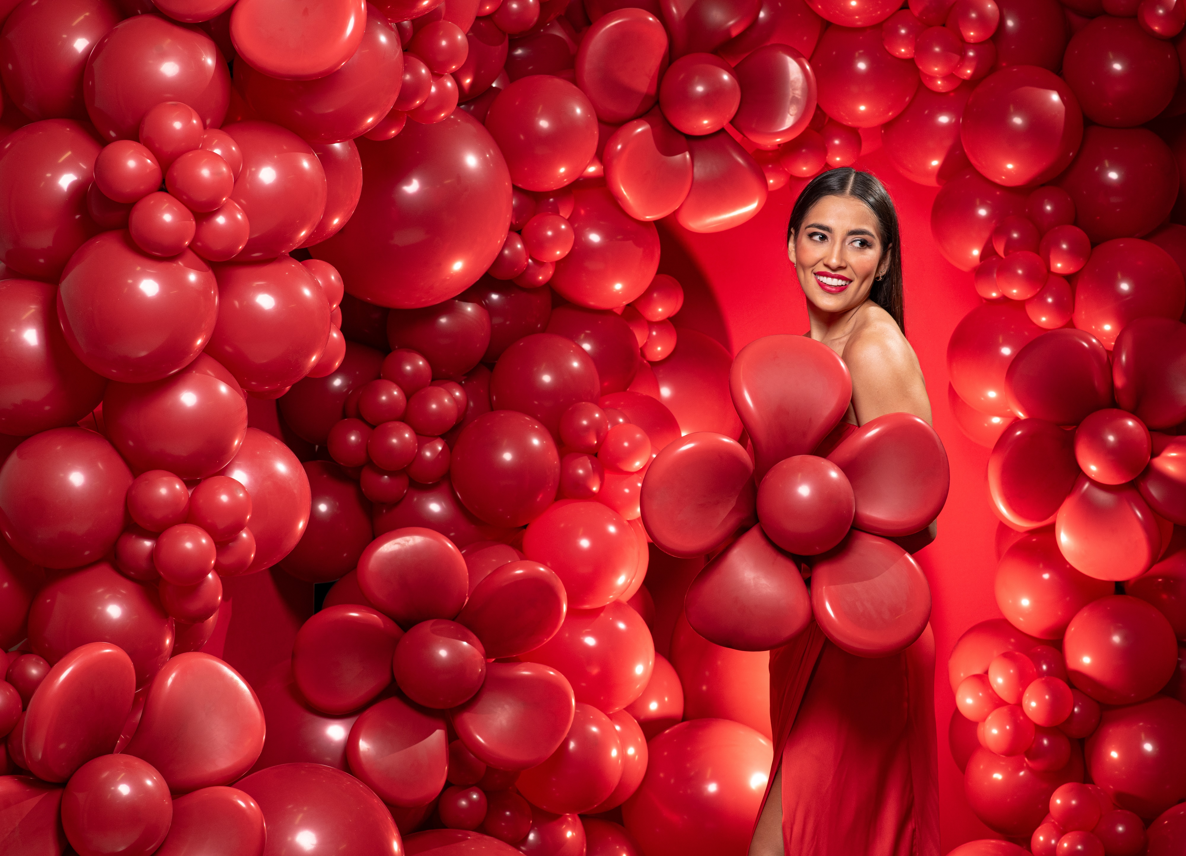 Шар (24''/61 см), Королевский красный (016), пастель, 3 шт.