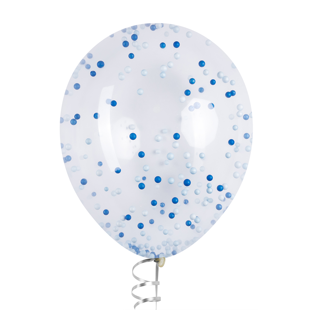 Шарики пенопласт, Цветной микс, Голубой/Синий, 6-8 мм, 20 гр.