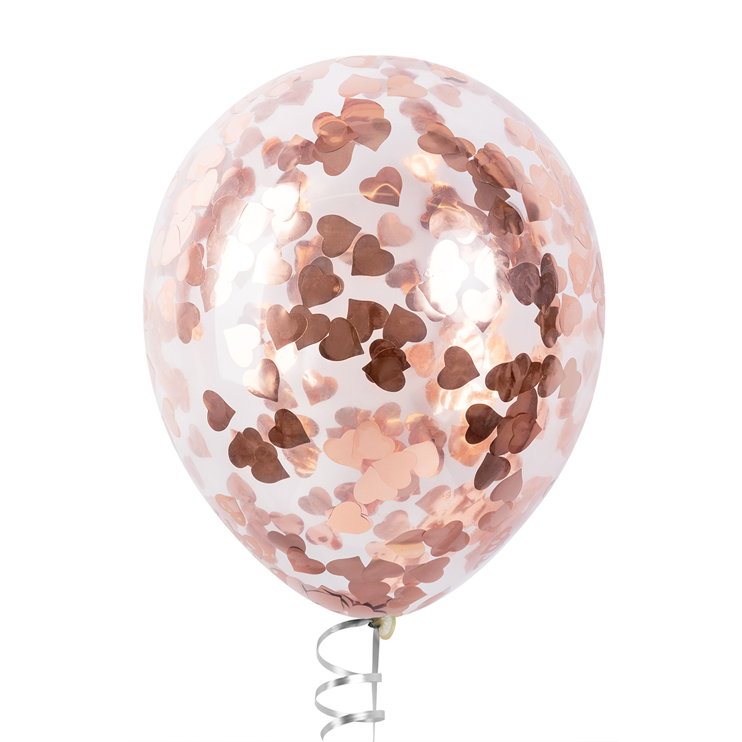 Конфетти фольга Сердце, Розовое Золото, Металлик, 2,5 см, 50 г.