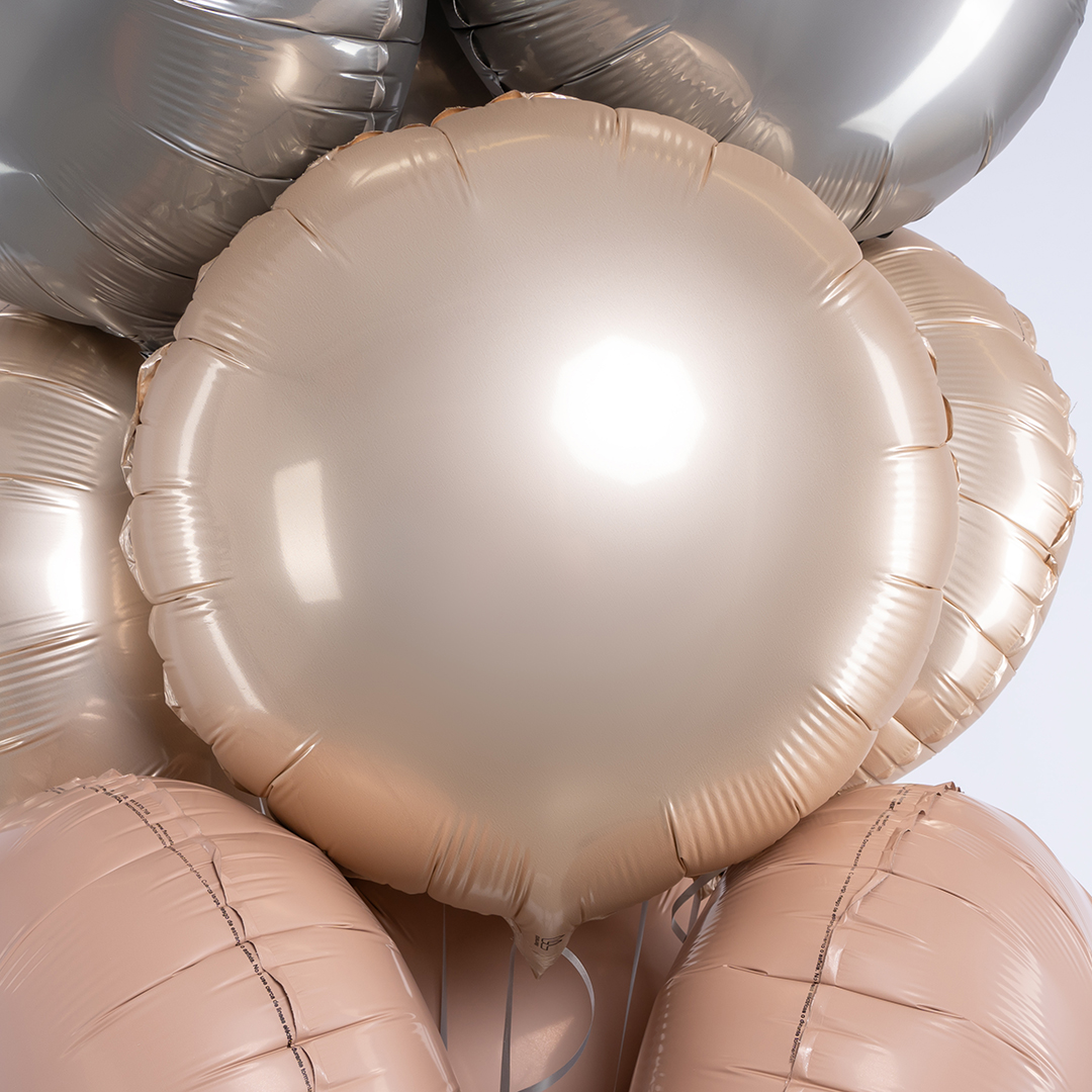 Шар (18''/46 см) Круг, Звездное Золото, Матовый, 1 шт.