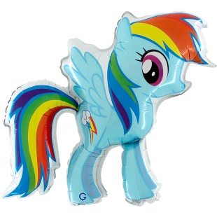 Шар (33''/84 см) Фигура, My Little Pony, Лошадка Радуга, 1 шт.