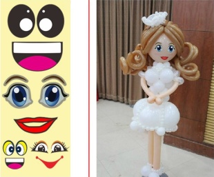 Наклейки Мини Глазки и Улыбки, 4 компл., 9*21 см, 1 лист.