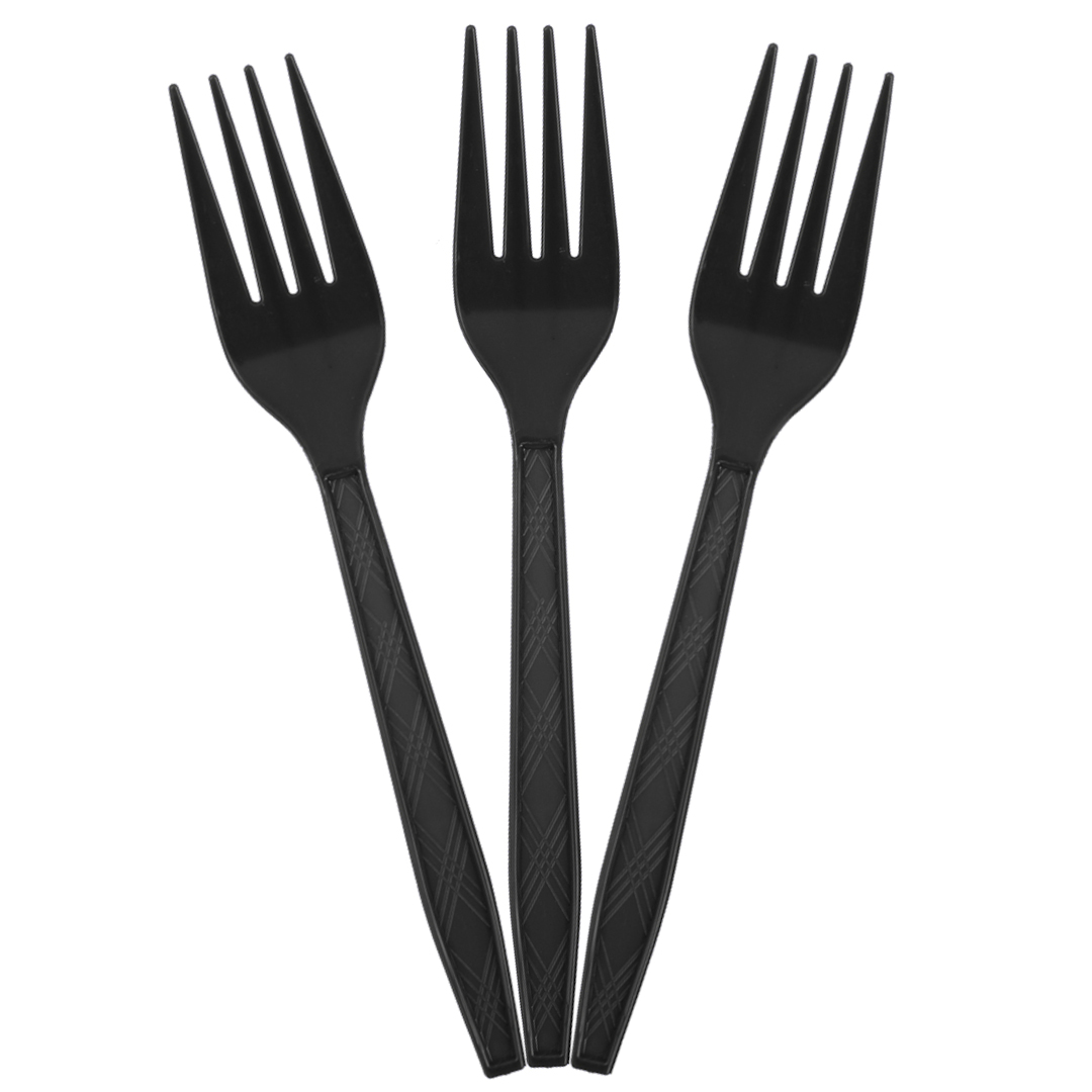 Вилки, Черный, 15 см, 10 шт. в упак. 
