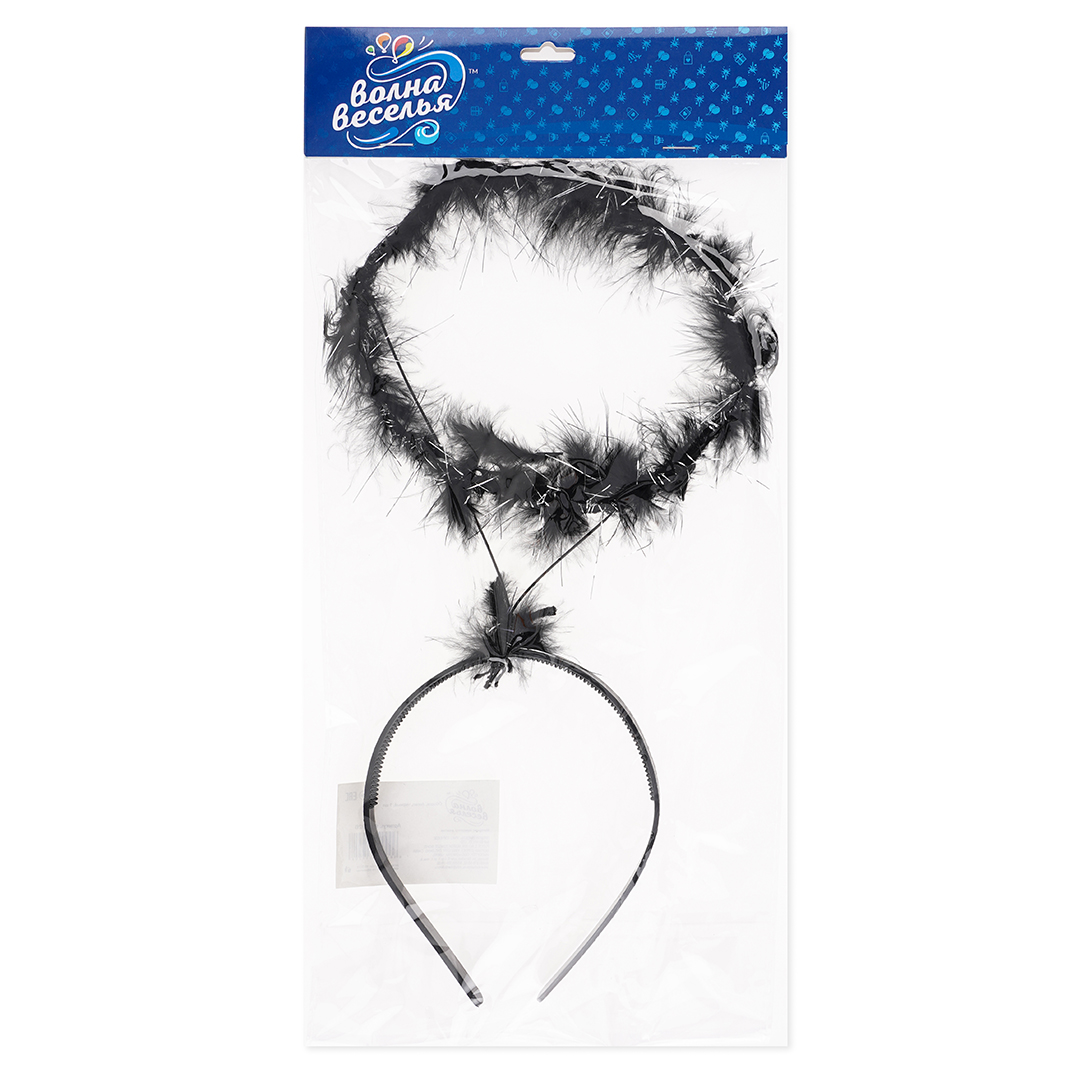 Ободок, Ангел, Черный, 1 шт. 