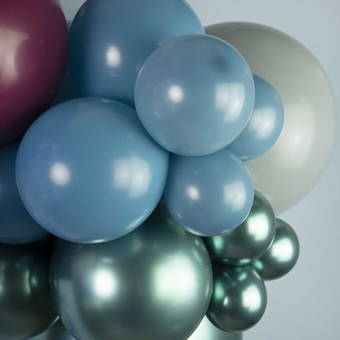 Шар (18''/46 см), Изумруд, хром, 6 шт.