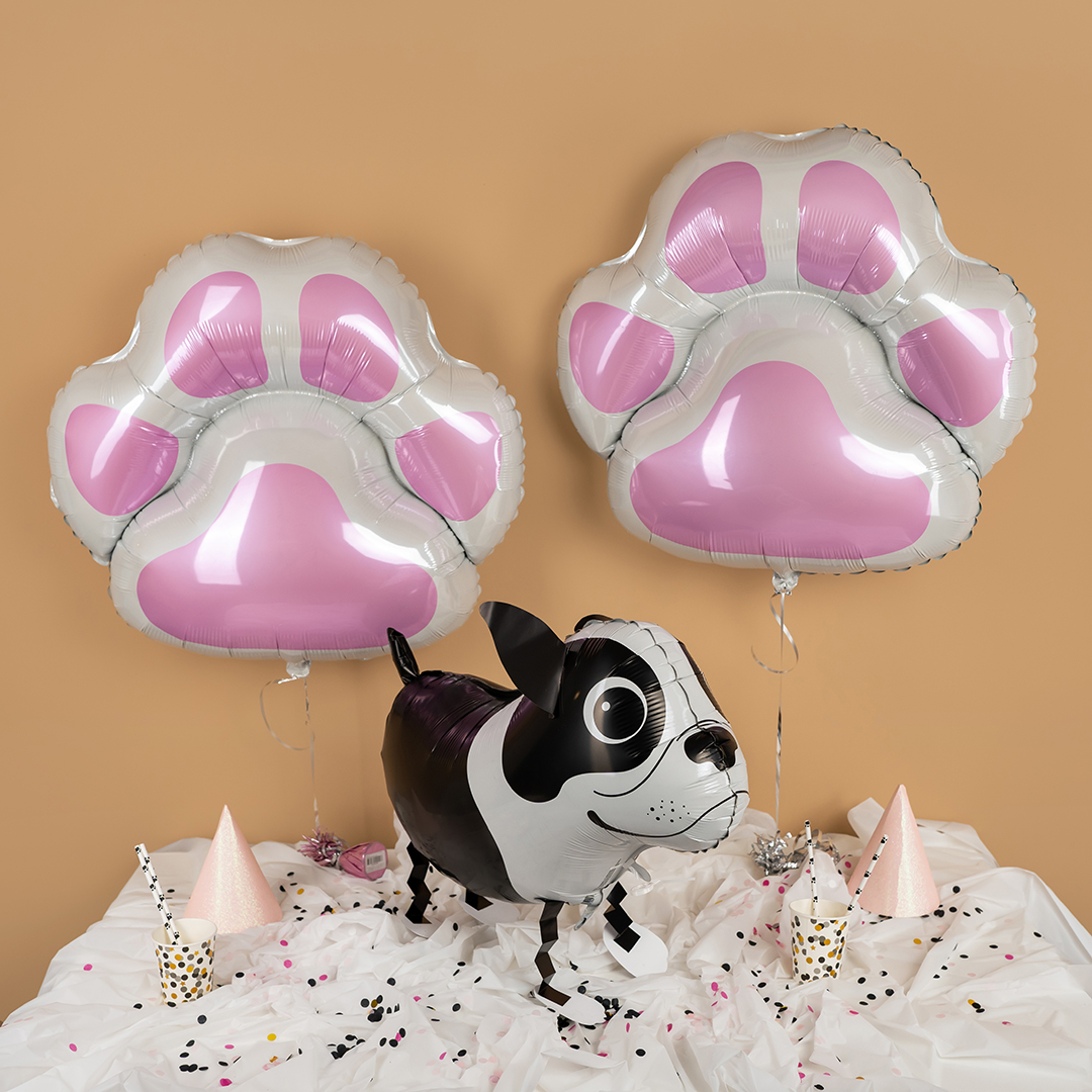 Шар (30''/76 см) Фигура, Лапка, Розовый, 1 шт.