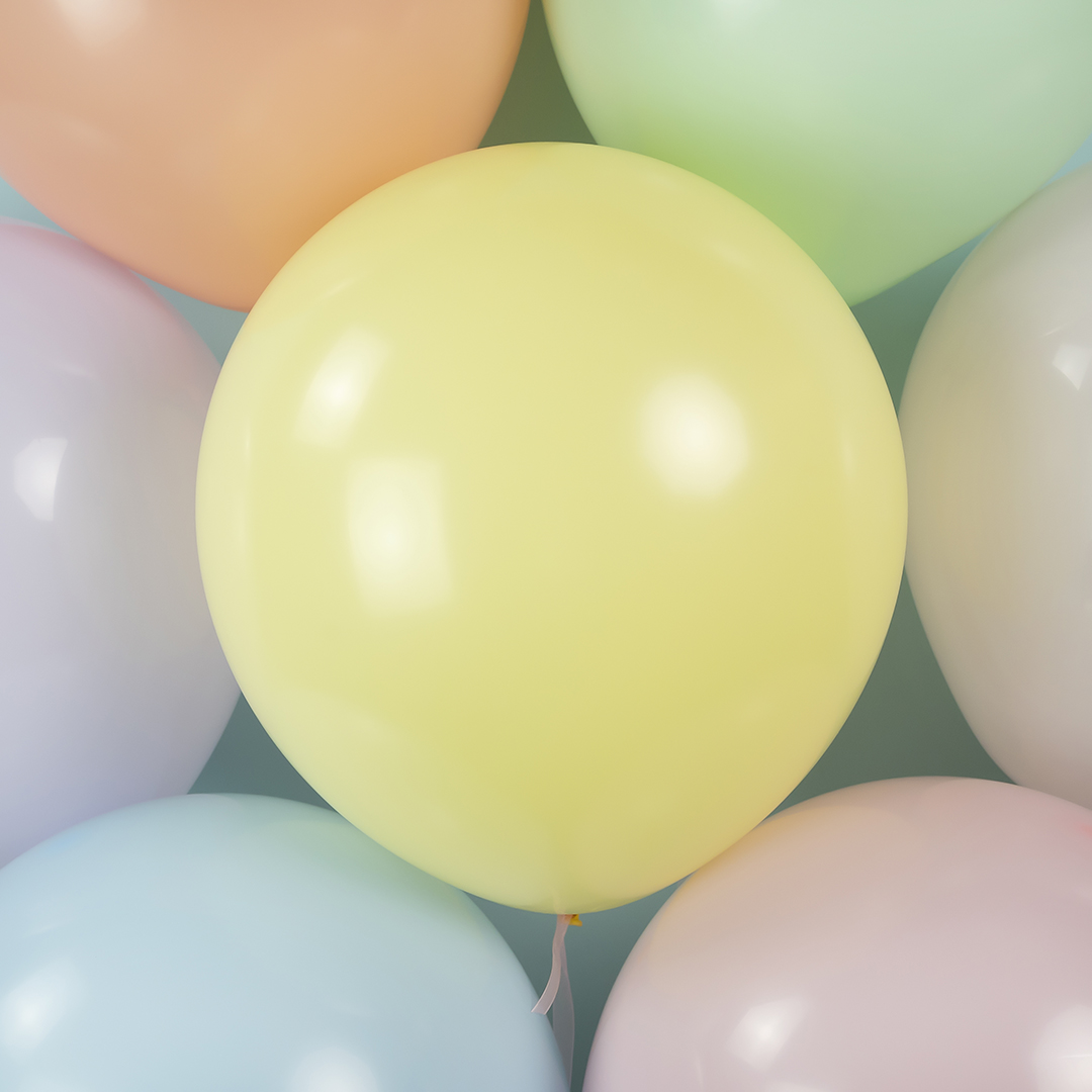 Шар (18''/46 см), Светло-желтый, макарунс, 10 шт.