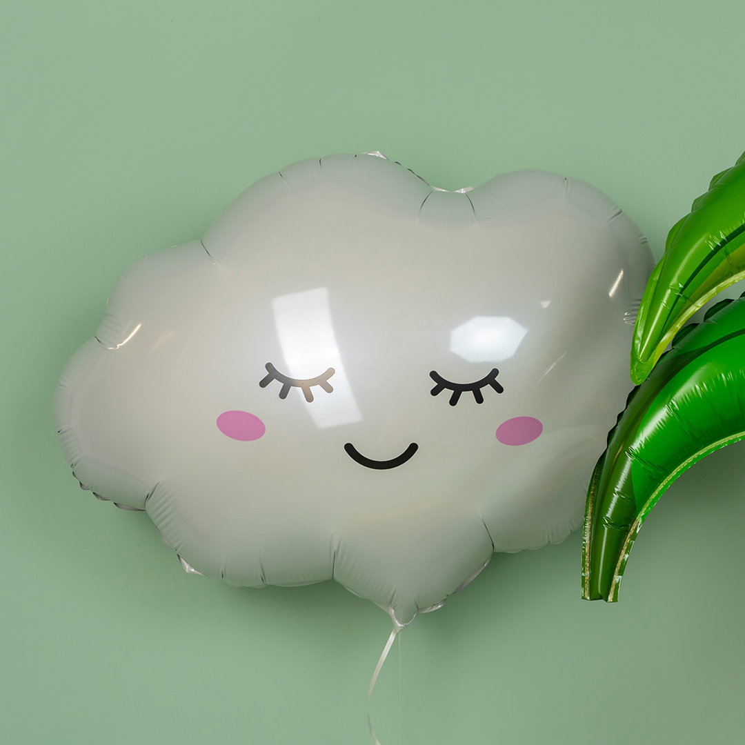 Шар (27''/69 см) Фигура, Облако, Белый, 1 шт.