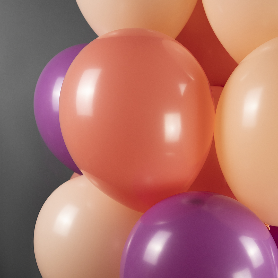 Шар (12''/30 см), Тропический коралл (059), пастель, 12 шт.