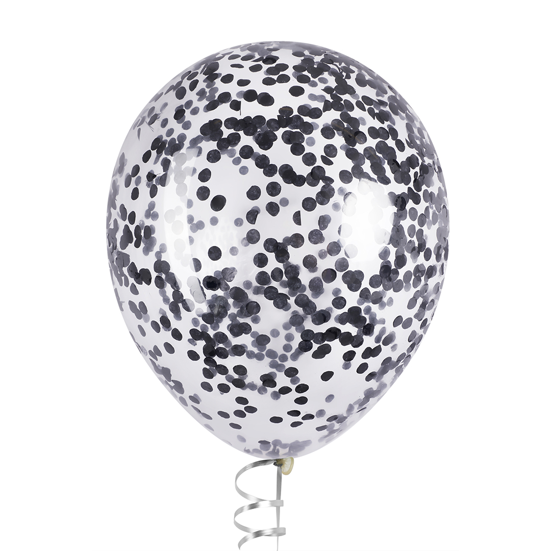 Конфетти тишью Круг, Черный, 1 см, 50 г.