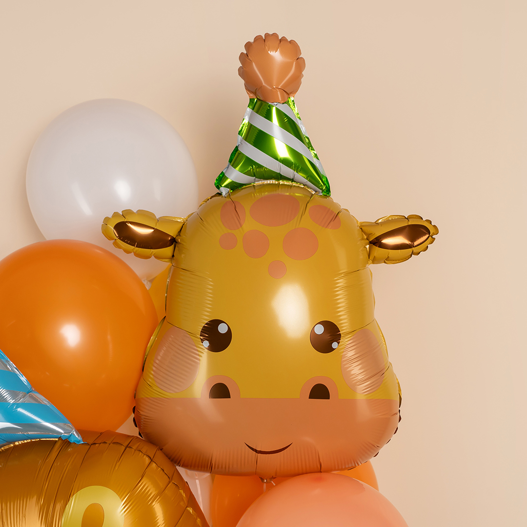 Шар (29''/74 см) Фигура, Жираф в колпачке, 1 шт.