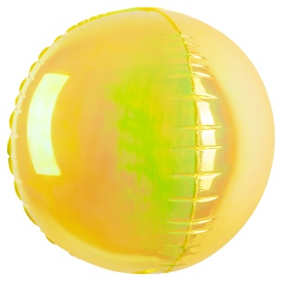 Шар 3D (10''/25 см) Мини-сфера, Желтый, Хамелеон, 1 шт. в уп.
