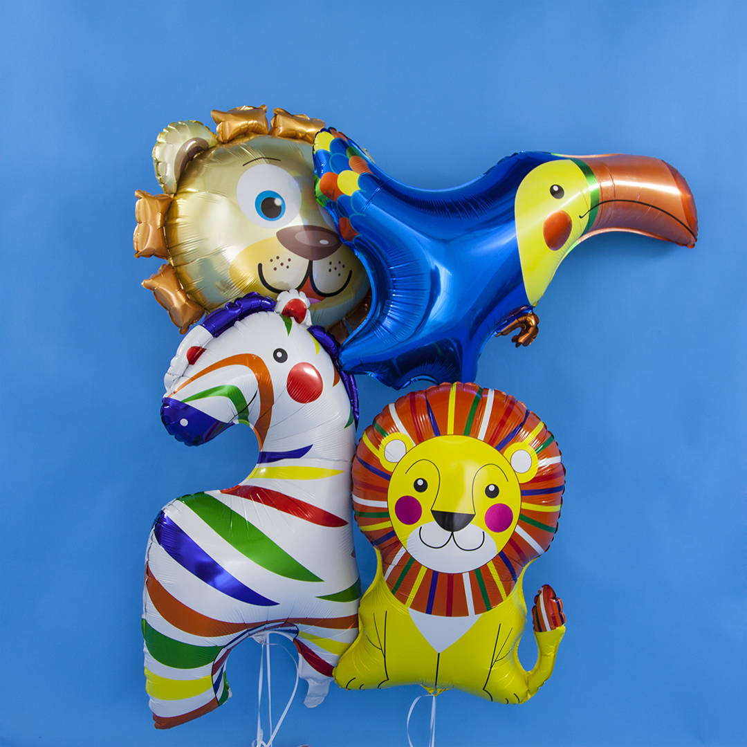 Шар (25''/64 см) Фигура, Лев, Яркая грива, 1 шт.