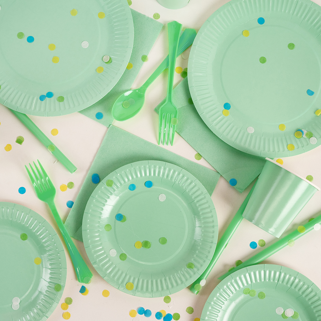 Вилки, Премиум, Зеленый, 17 см, 10 шт. в упак. 