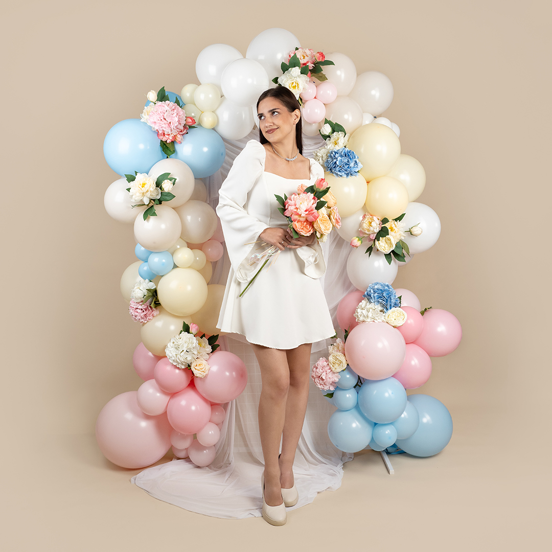 Пион, искусственный, Шампань, 60 см, 1 шт. в упак. 