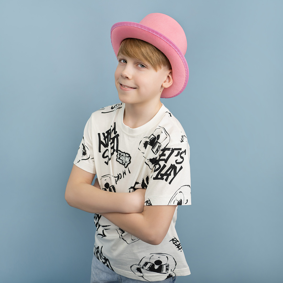 Шляпа, Цилиндр, фетр, Розовый, 56-58 разм., 1 шт. 