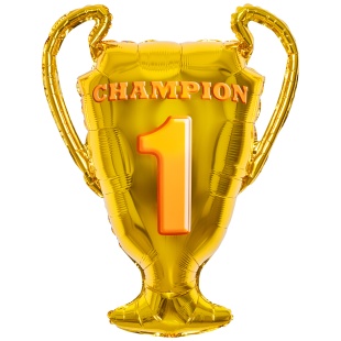 Шар (28''/71 см) Фигура, Кубок Чемпиона, Золото, 1 шт. в уп.