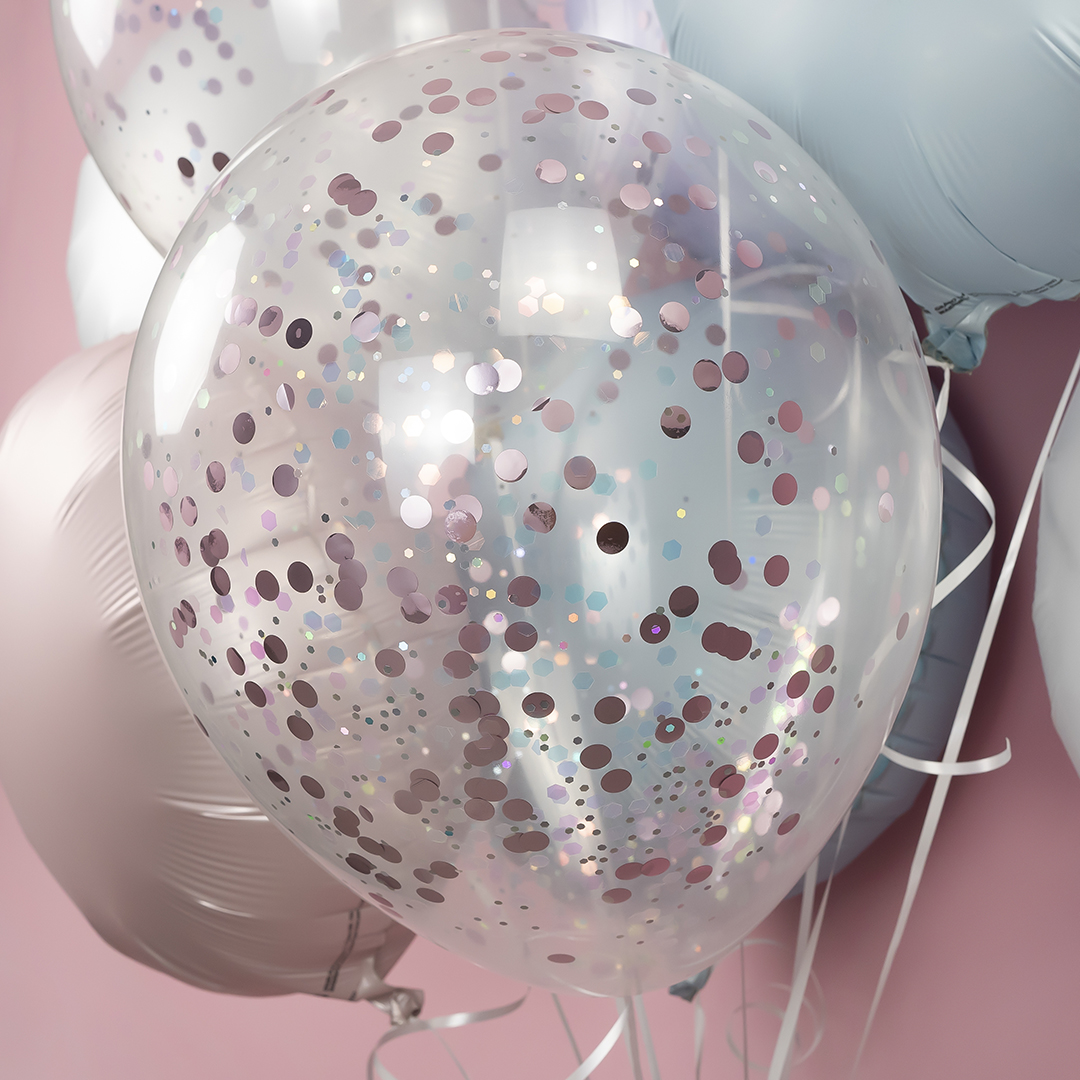 Конфетти фольга Круг, Розовый, Хром, 1 см, 50 г.