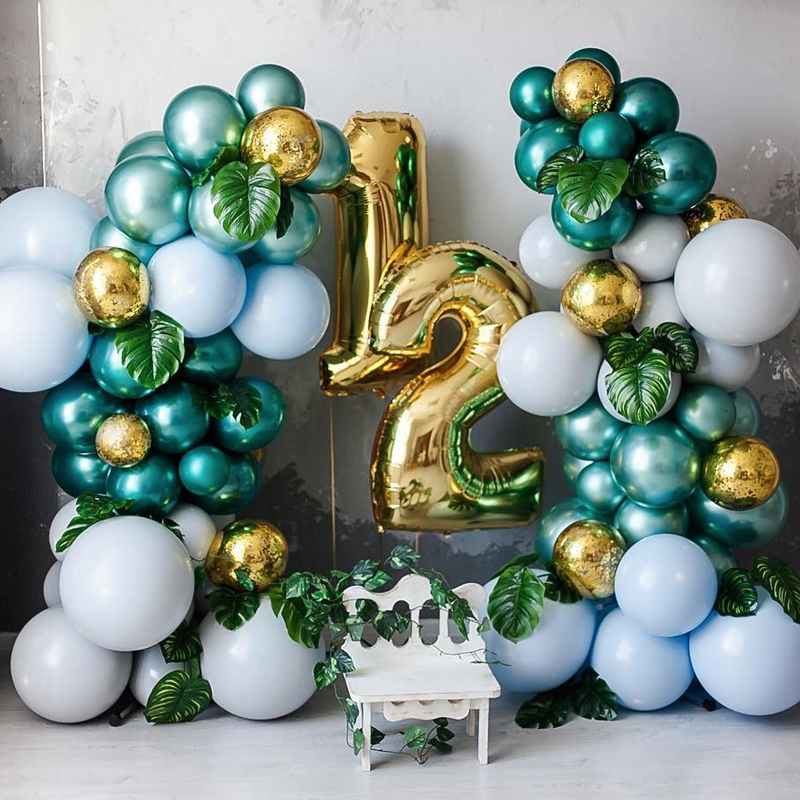 Шар (24''/61 см), Нежно-голубой (640), макарунс, 3 шт.