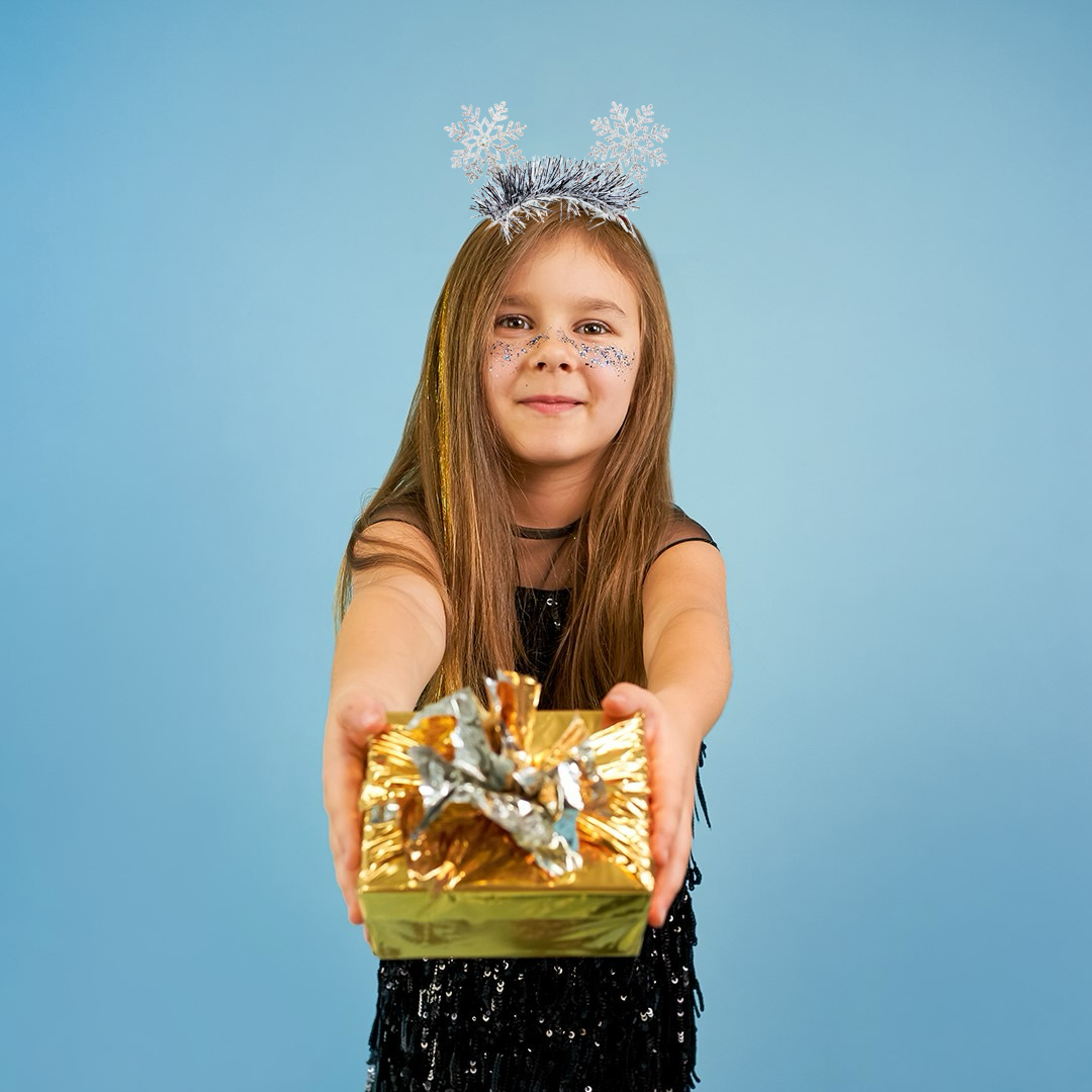 Ободок, Снежинки с дождиком, Серебро, с блестками, 1 шт. 