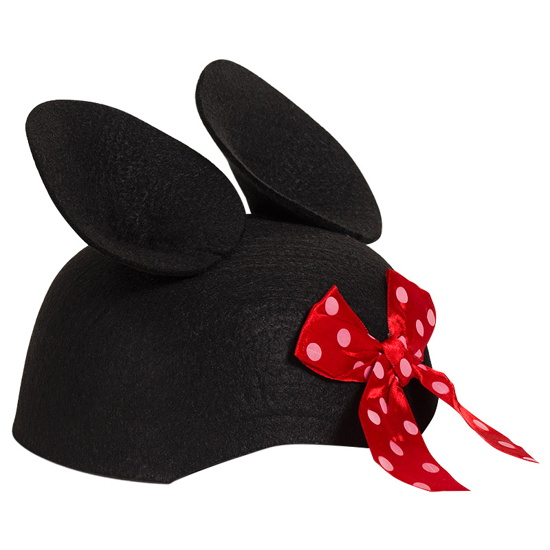 Шляпа, Мышка с бантиком, Черный, 54-56 разм., 1 шт. 
