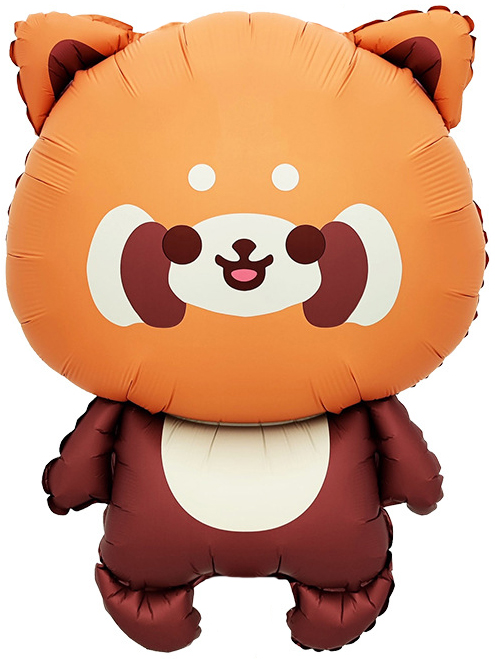 Шар (26''/66 см) Фигура, Красная панда, Сатин, 1 шт.