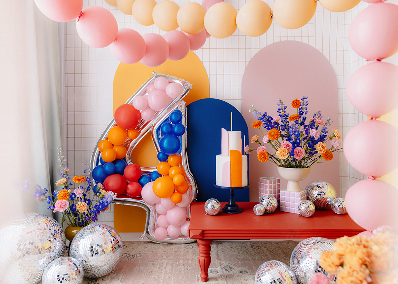 Шар (65''/165 см) Цифра, 4 Каркасная, 1 шт. в уп.