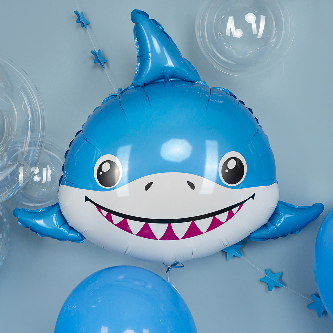 Шар (31''/79 см) Фигура, Веселая акула, 1 шт.