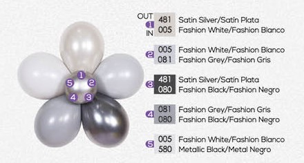 Шар (10''/25 см), Серебро (481), перламутр, 100 шт.