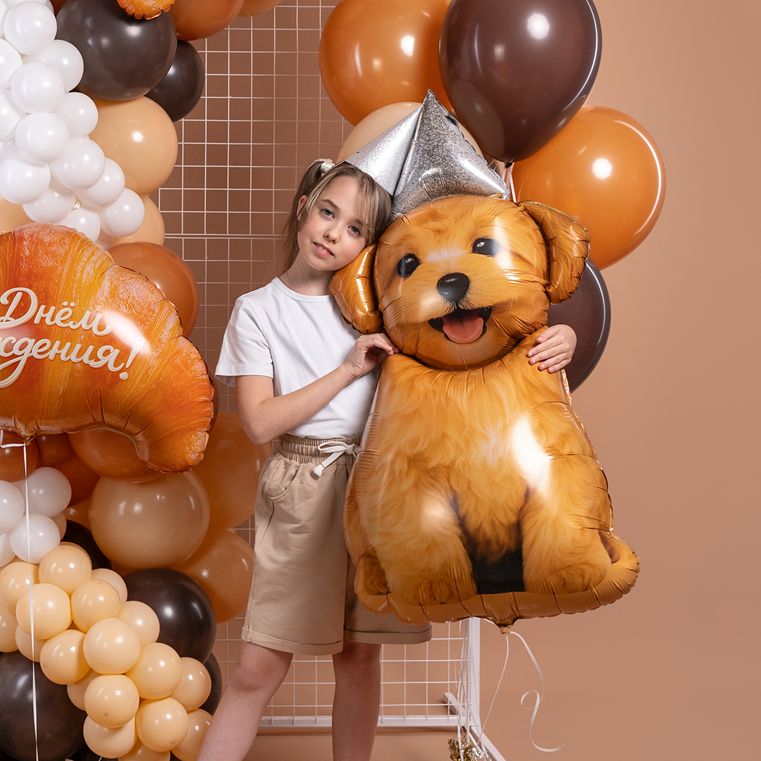 Шар (49''/124 см) Фигура, Песик в колпачке, 1 шт. в уп.