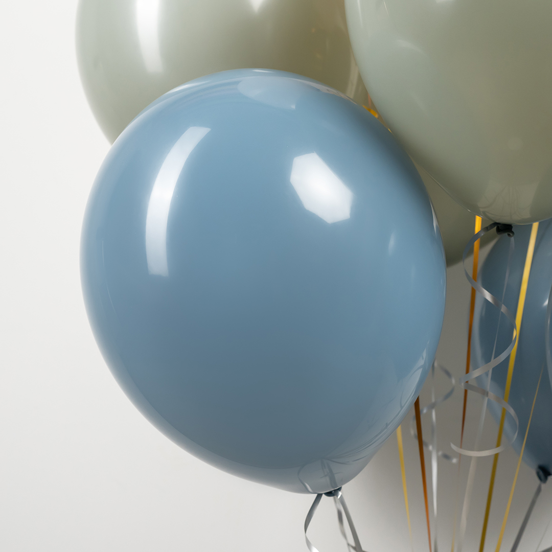 Шар (12''/30 см), Индиго, пастель ретро, 100 шт.