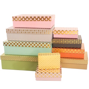 Набор коробок На любой вкус, Ассорти, Металлик, 37*27*11 см, 10 шт. в упак. 