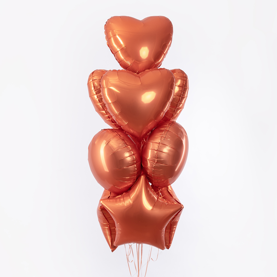 Шар (18''/46 см) Круг, Оранжевый, Сатин, 1 шт.