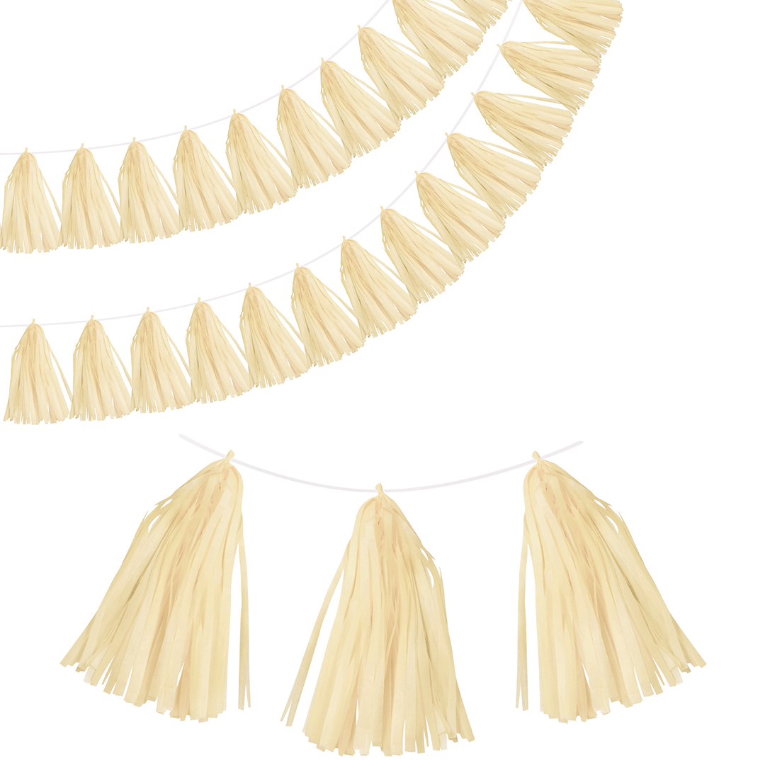 Гирлянда Тассел, Белый песок, 35*12 см, 12 листов.