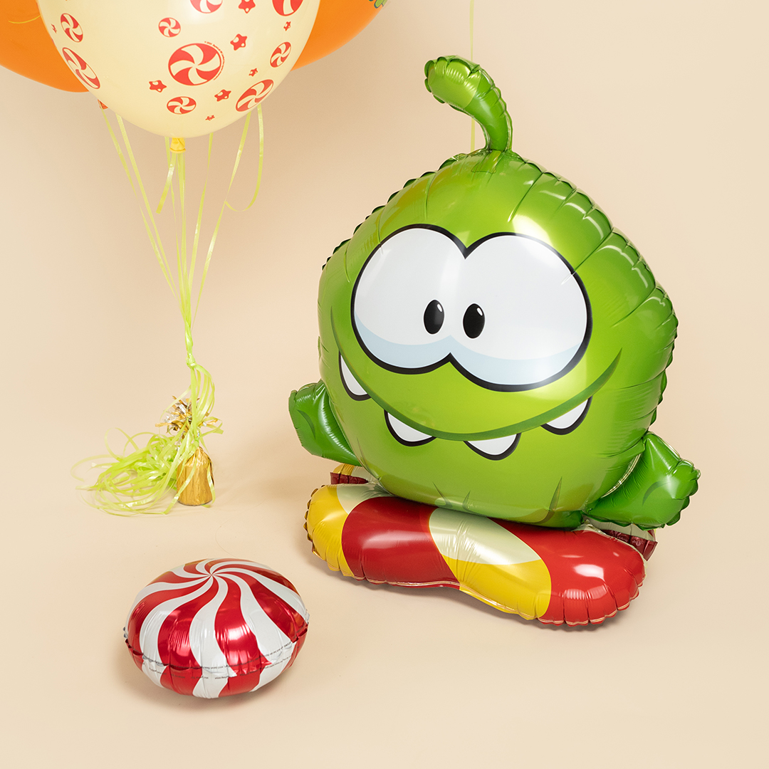 Шар (9''/23 см) Мини-круг, Леденец, Красный, 1 шт.