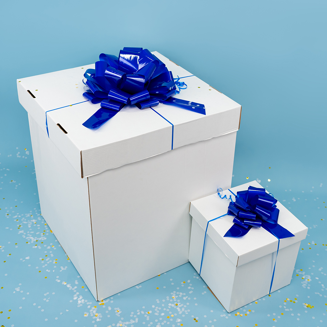 Бант Шар, Синий, Лаковый, 21 см, 1 шт. в упак. 