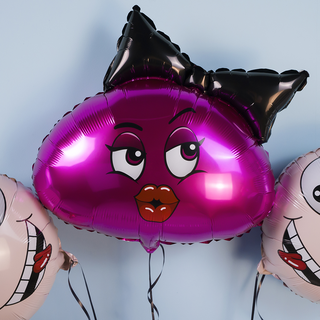 Шар (23''/58 см) Фигура, Мадам с бантом, 1 шт.