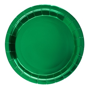 Тарелки (7''/18 см) Зеленый, Металлик, 6 шт.