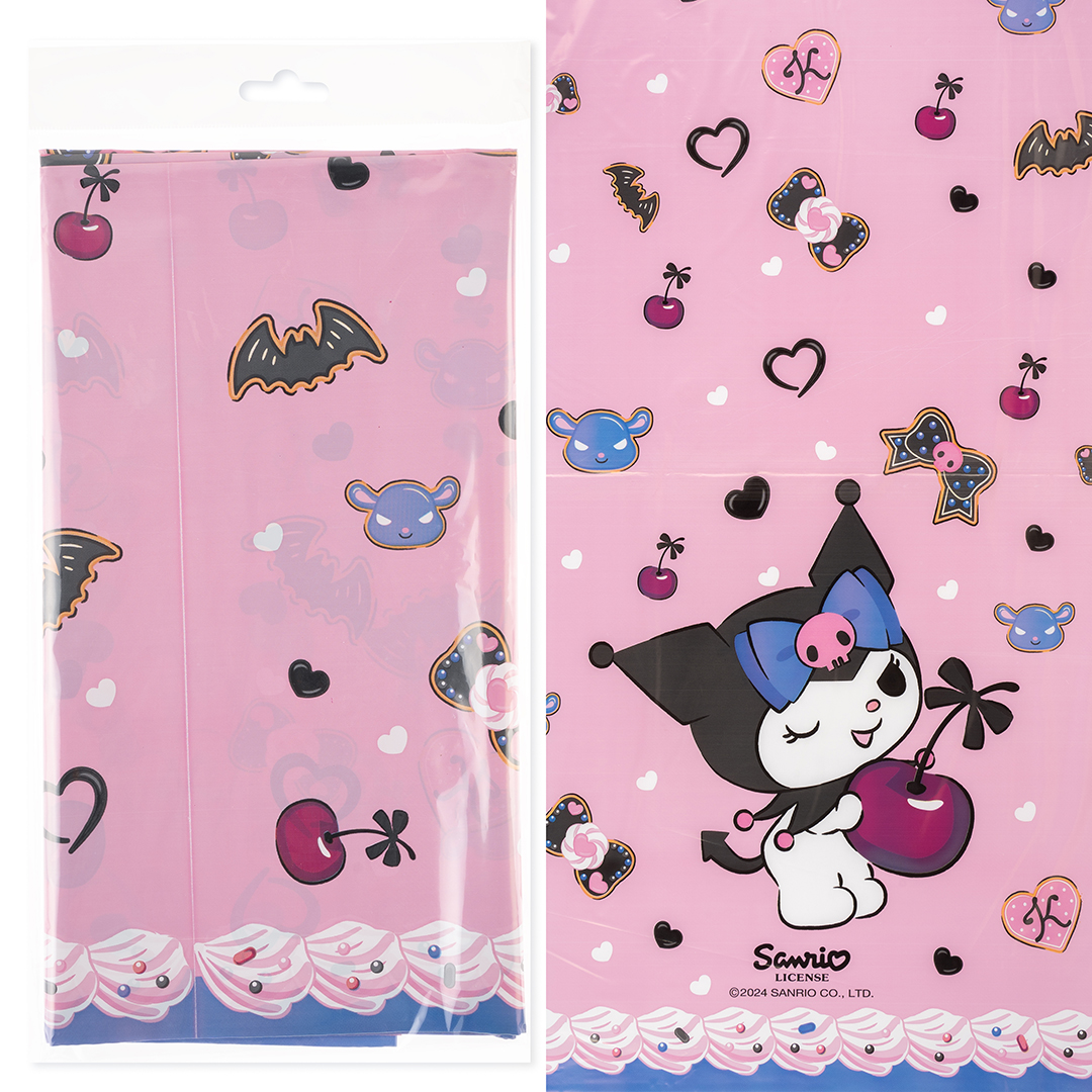 Скатерть одноразовая, Kuromi, 120*180 см, 1 шт.