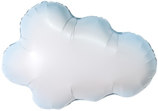 Шар (30''/76 см) Фигура, Облако, 1 шт. в уп.