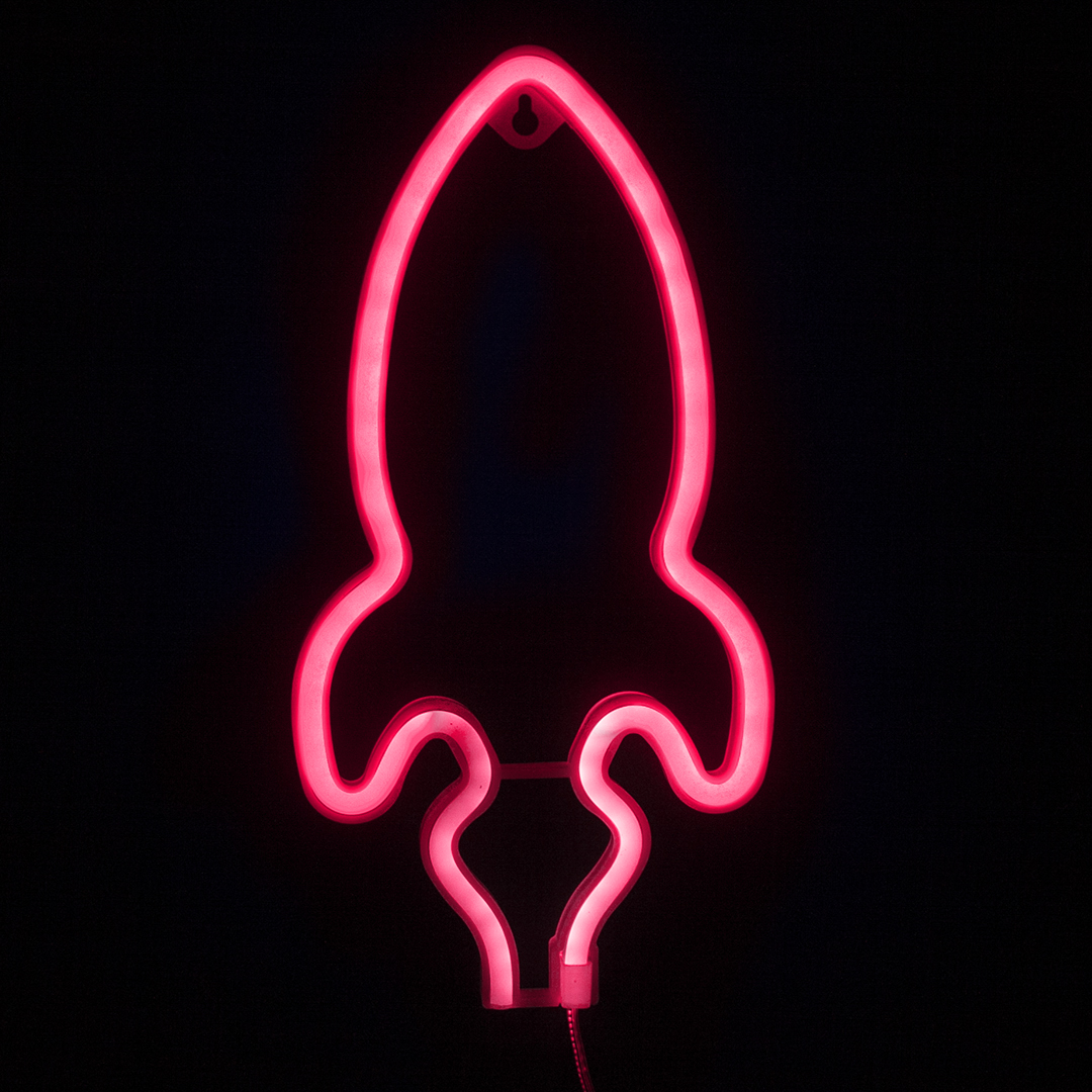 Световая фигура Ракета, 14,5*29 см. Красный, 1 шт.