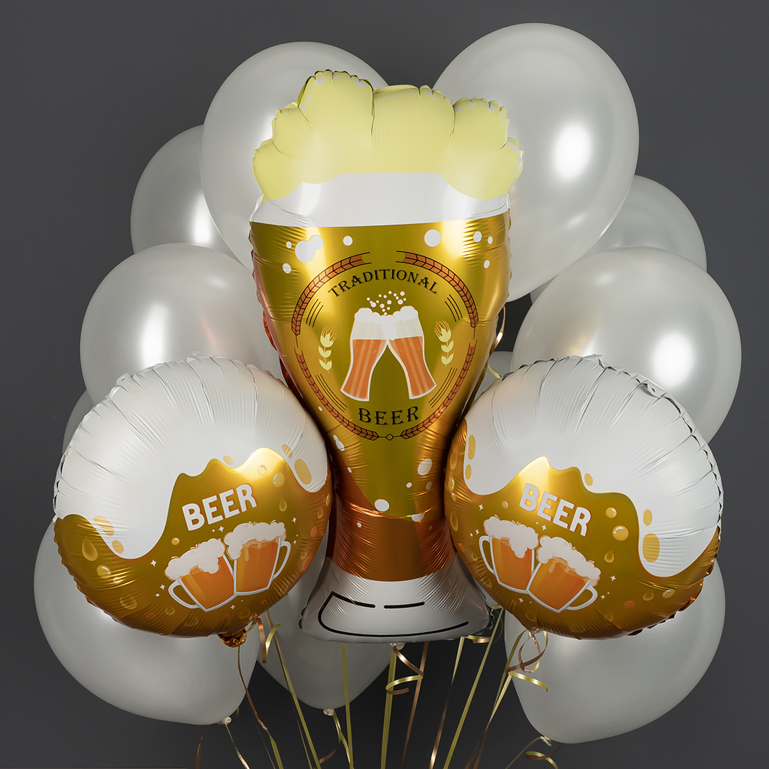 Шар (18''/46 см) Круг, Кружка пива, 1 шт.