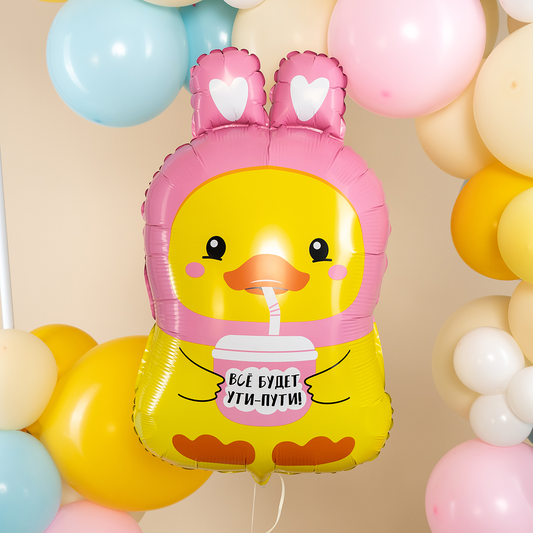 Шар (29''/74 см) Фигура, Уточка, 1 шт. в уп.