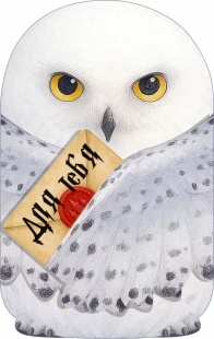 Открытка, Для тебя (сова с письмом), 11,8*18,6 см, 10 шт.