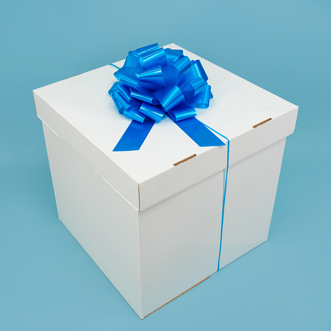 Бант Шар, Голубой, Лаковый, 36 см, 1 шт. в упак. 